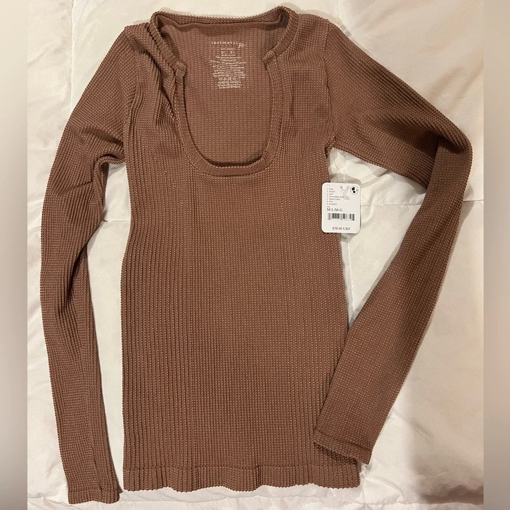 Free People Intimately Clean Slate Layering Top in Withered Rose Size M/L NWT